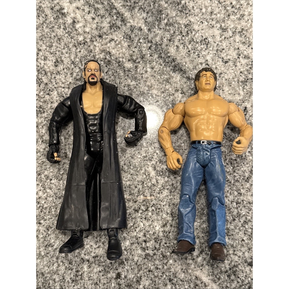 2004 Jakks Pacific WWE THE UNDERTAKER 2001 Bob Orton Jr Both Wrestlers Loose
